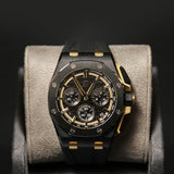 AP43 ROOC Black Ceramic Black Dial Black Chrono Leather 26420CE.OO.A127CR.01