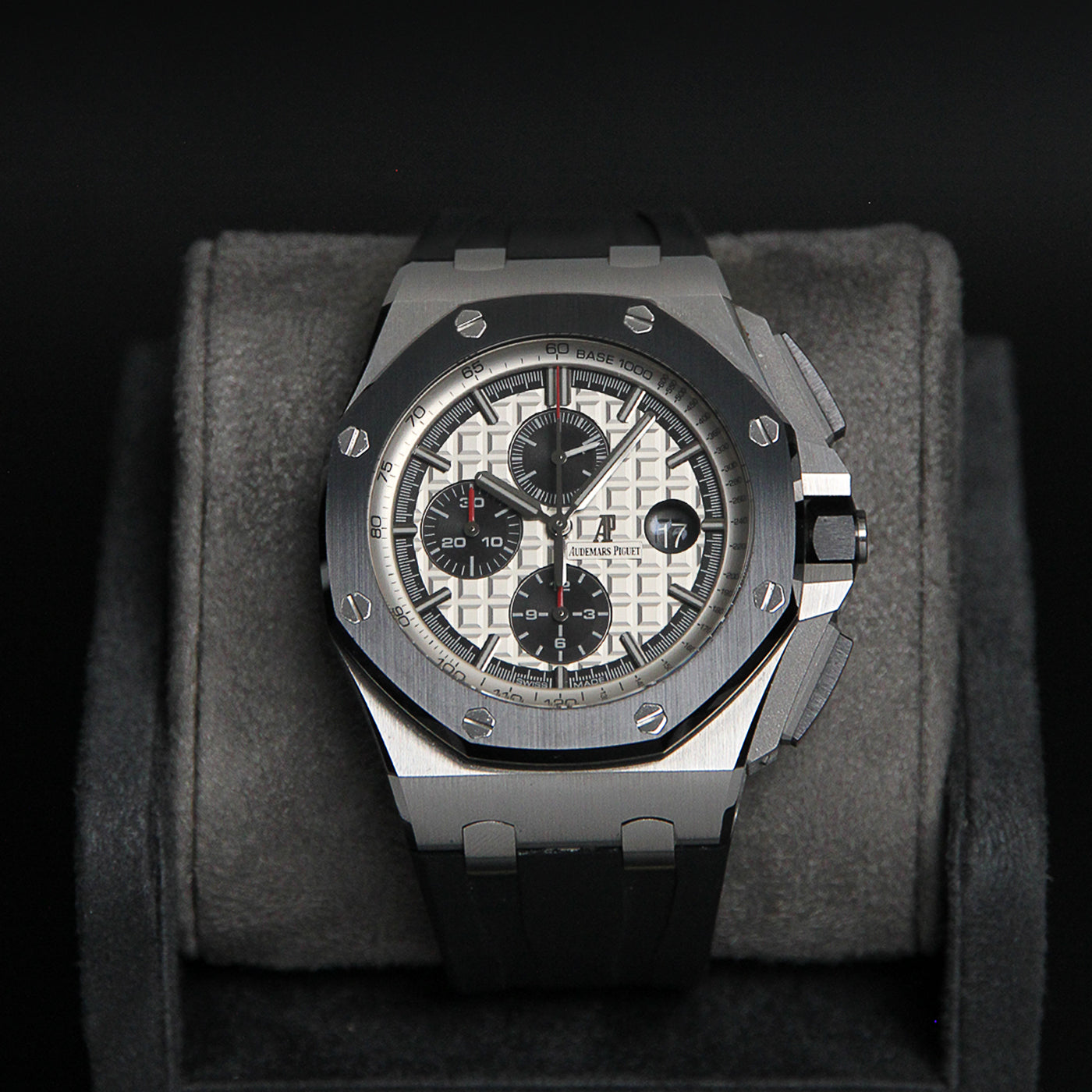 Ap44 Back AP44 ROOC Silver Dial Black Chrono 26400SO.OO.A002CA.01 – True OG