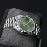 Daydate 40 White Gold Olive Roman Dial - 228239