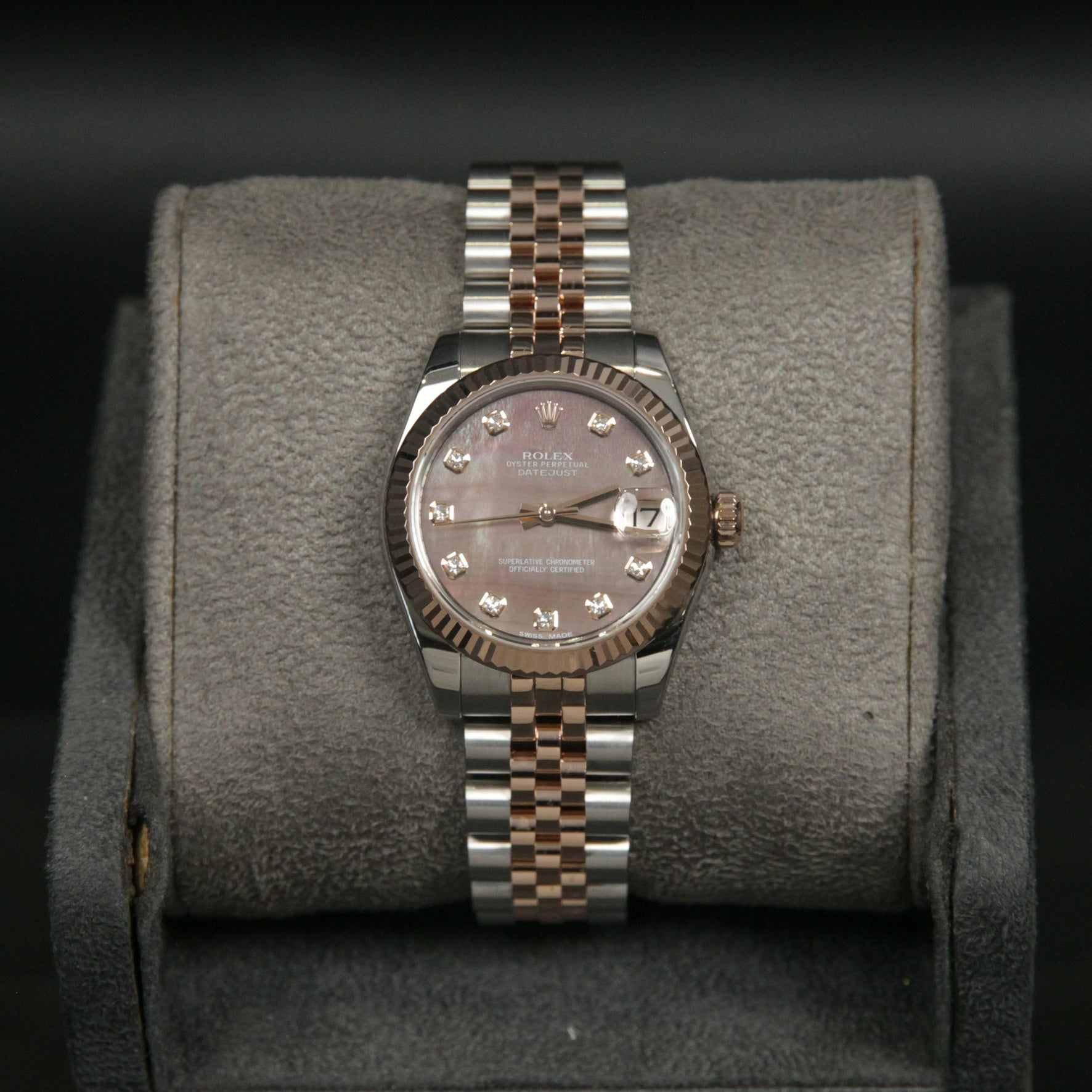 DateJust 31 Black MOP Dial Diamond 10 178271NG