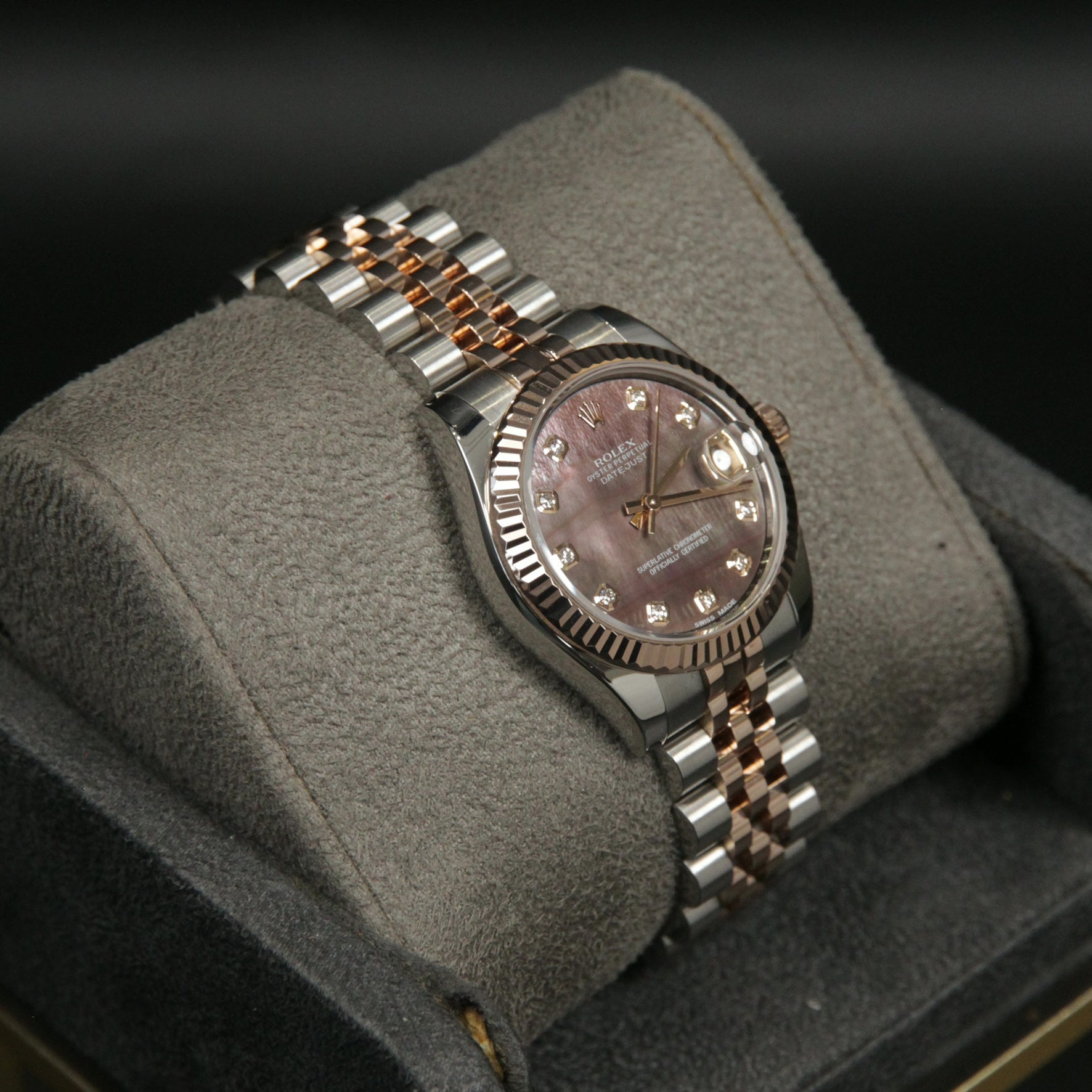 DateJust 31 Black MOP Dial Diamond 10 178271NG