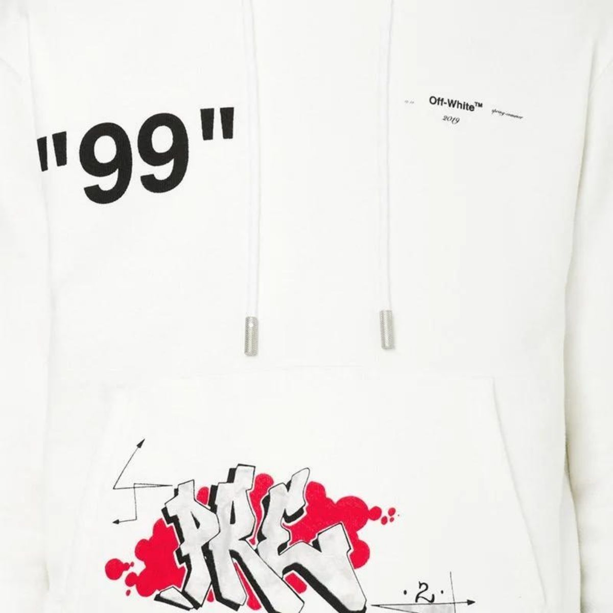 Off White Dondi Bus Hoodie White