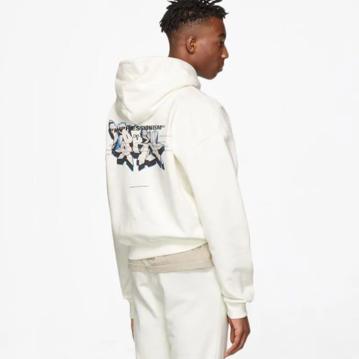 Off White Dondi Graffiti Jaket Hoodie White