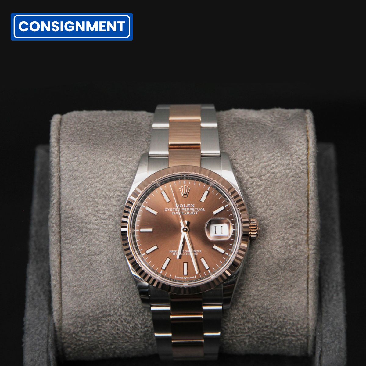 Datejust  36 Choco Index Dial Oyster Two Tone 126231