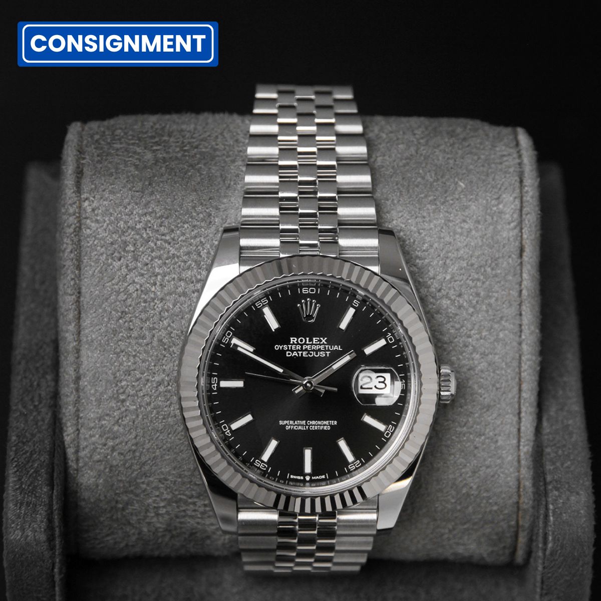 Datejust  41 Black Index Dial Jubilee 126334