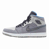 Air Jordan 1 Mid Crater Grey University Blue