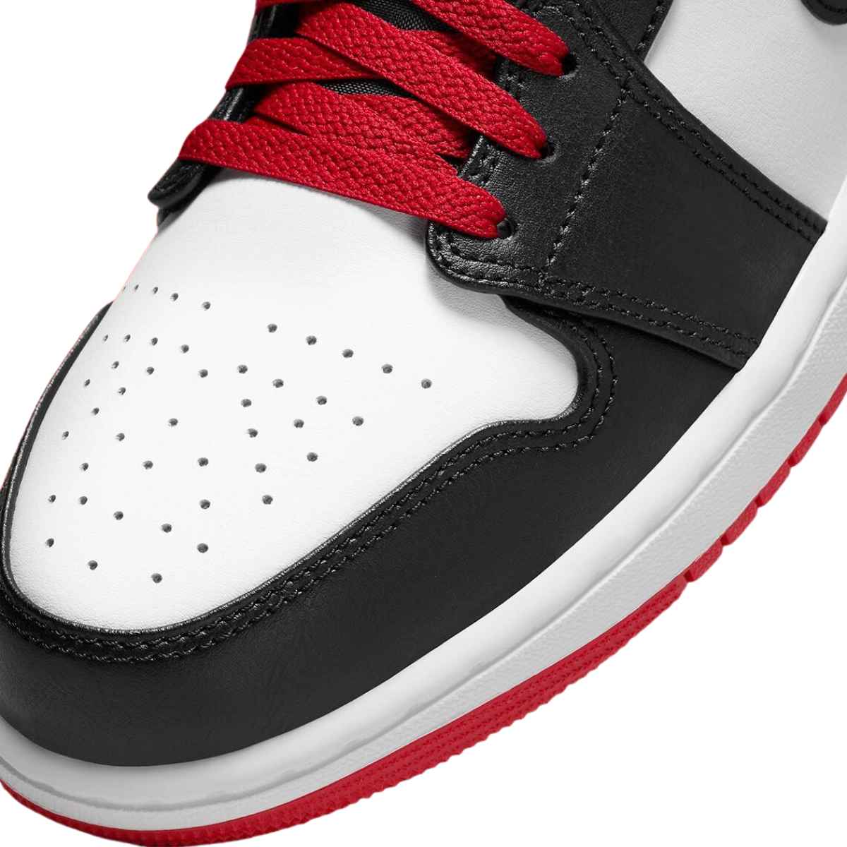 Air Jordan 1 Mid White Gym Red Black