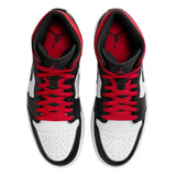 Air Jordan 1 Mid White Gym Red Black