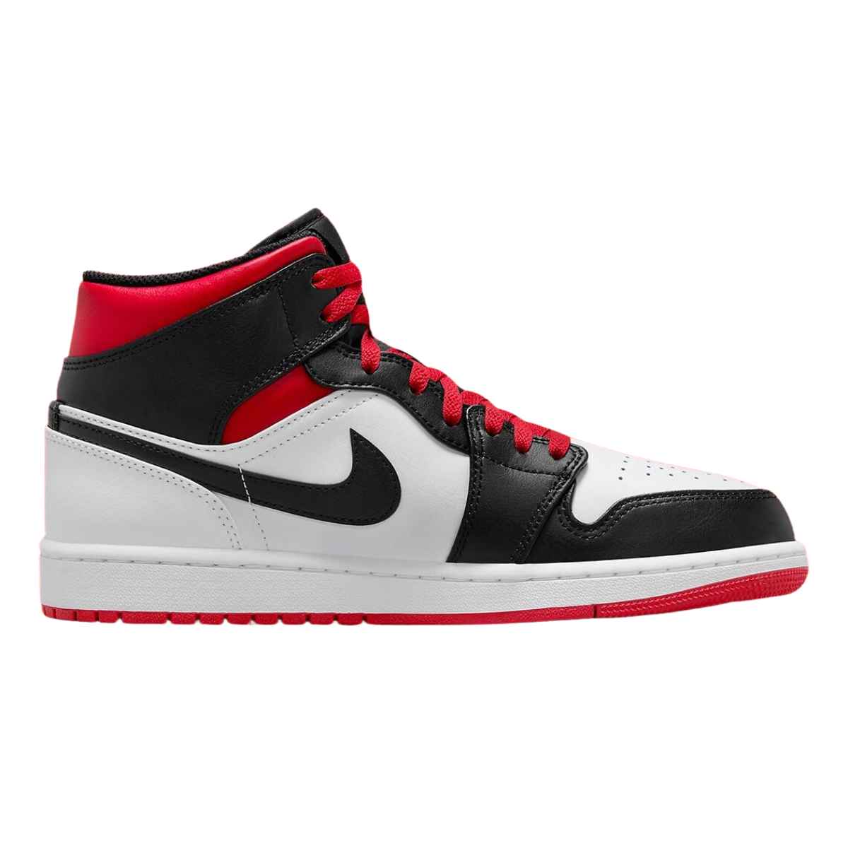 Air Jordan 1 Mid White Gym Red Black