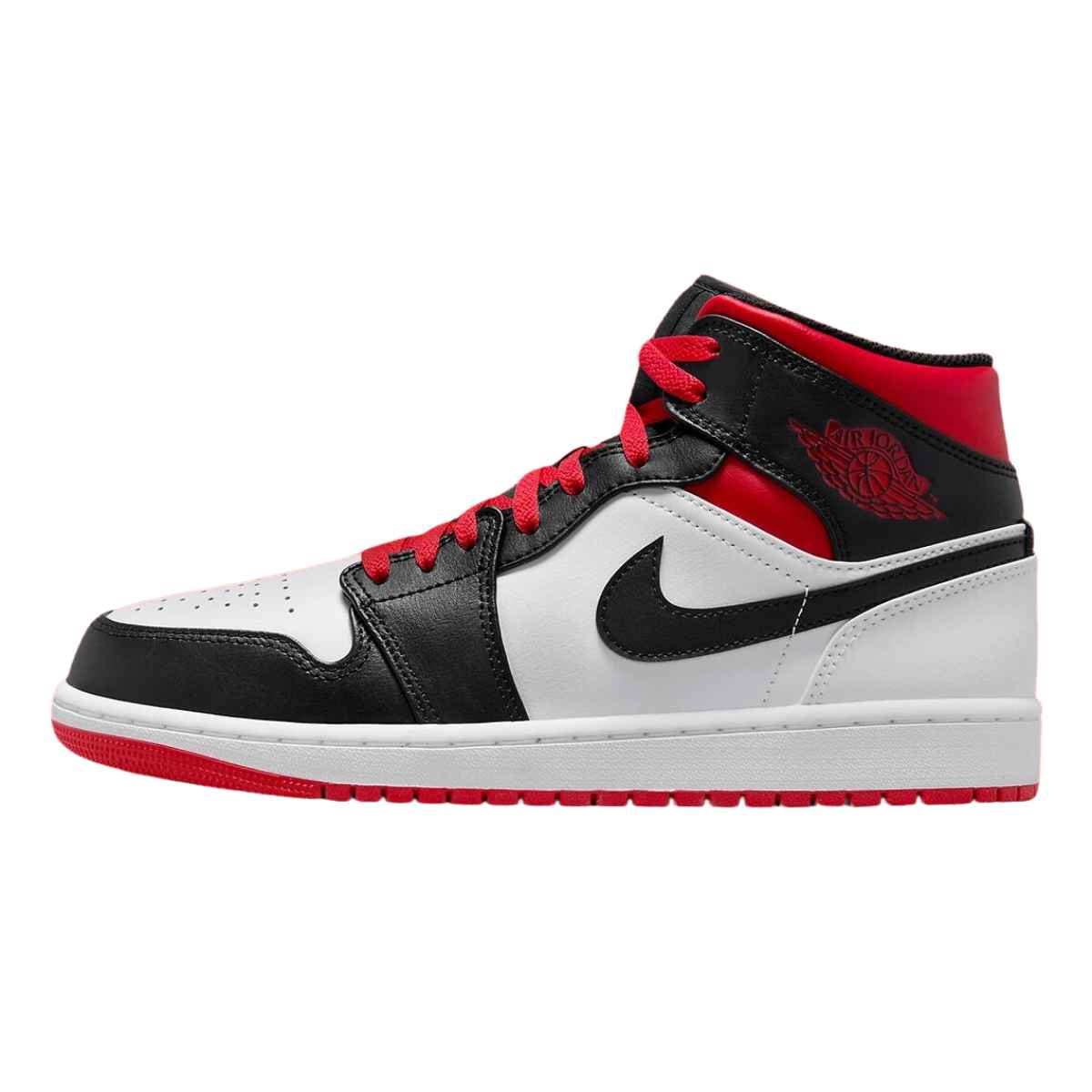 Air Jordan 1 Mid White Gym Red Black