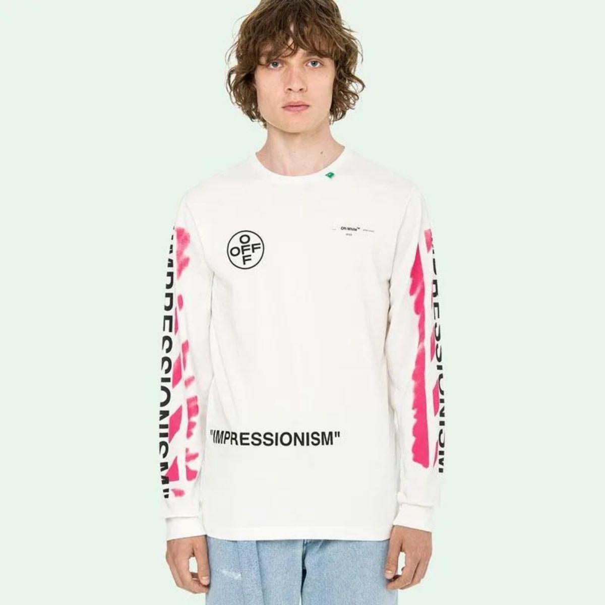 Off White Stencil Long Sleeve T-Shirt T-shirt