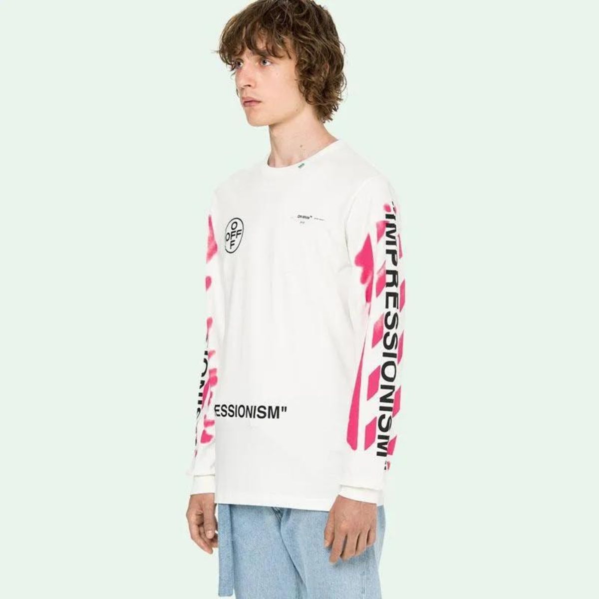 Off White Stencil Long Sleeve T-Shirt T-shirt