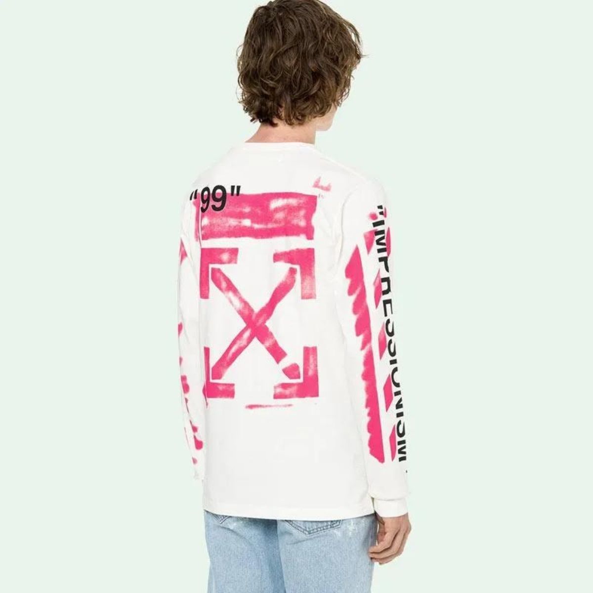 Off White Stencil Long Sleeve T-Shirt T-shirt