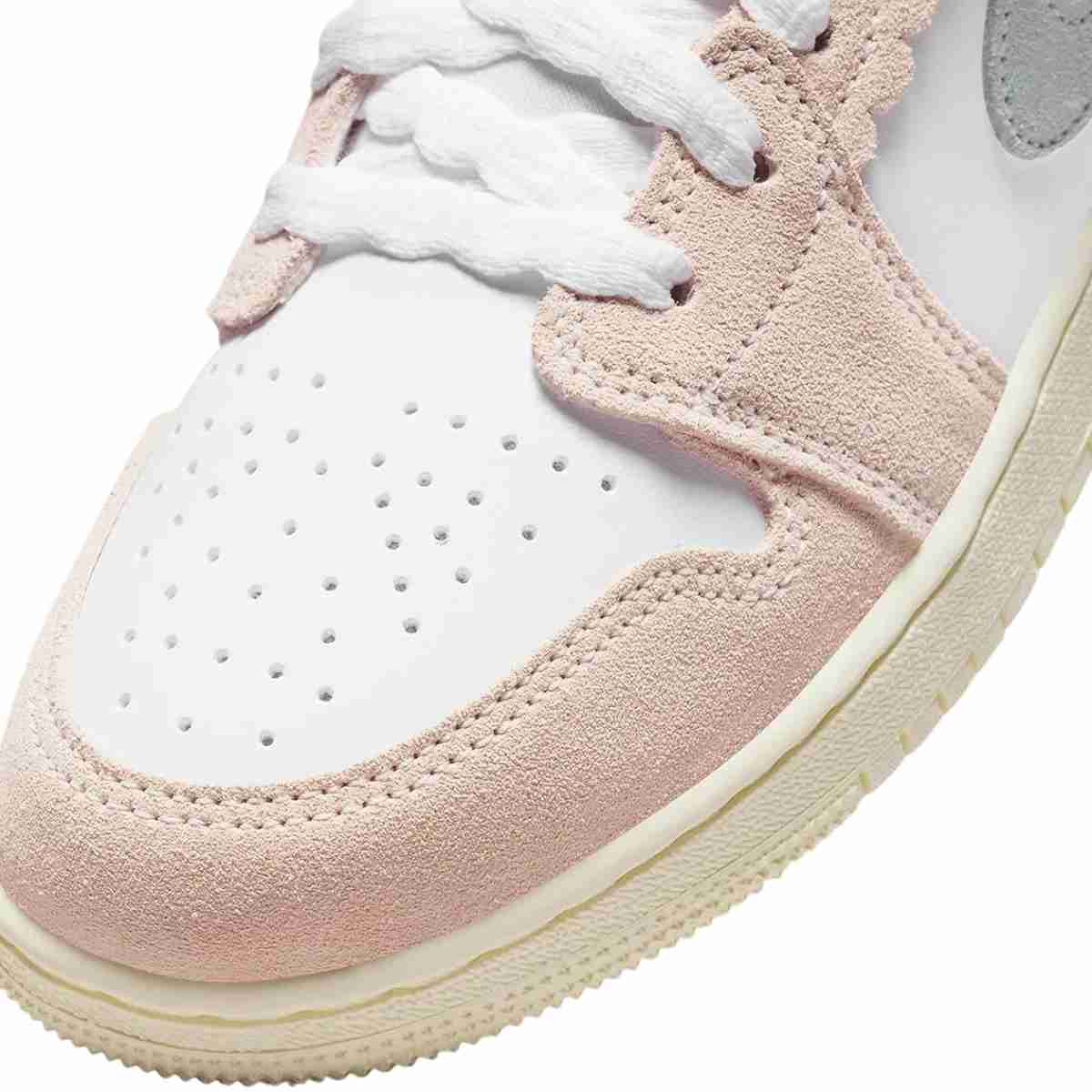 Air Jordan 1 Low Crimp Suede Pink GS