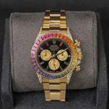 Daytona YG Rainbow Baguette Black Dial 126598RBOW