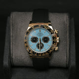 Daytona YG Turquoise Blue Dial Oysterflex 126518LN