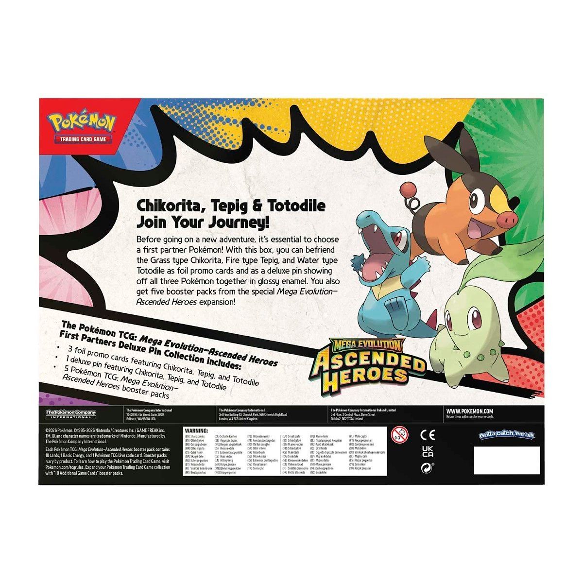 Pokemon TCG Ascended Heroes Deluxe Pin Collection First Partners
