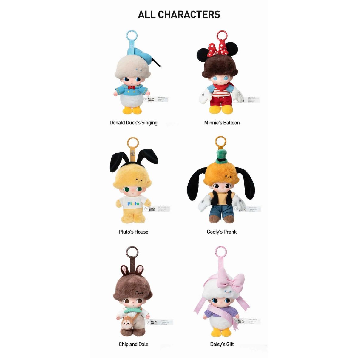 Pop Mart Dimoo World × Disney Series Vinyl Plush Keychain