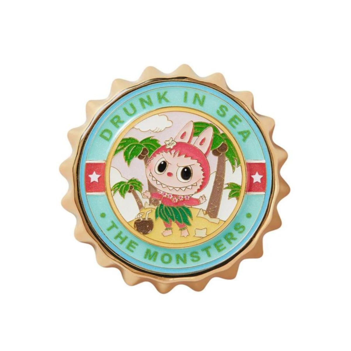 Pop Mart Labubu The Monsters Drunk In Sea Fridge Magnet