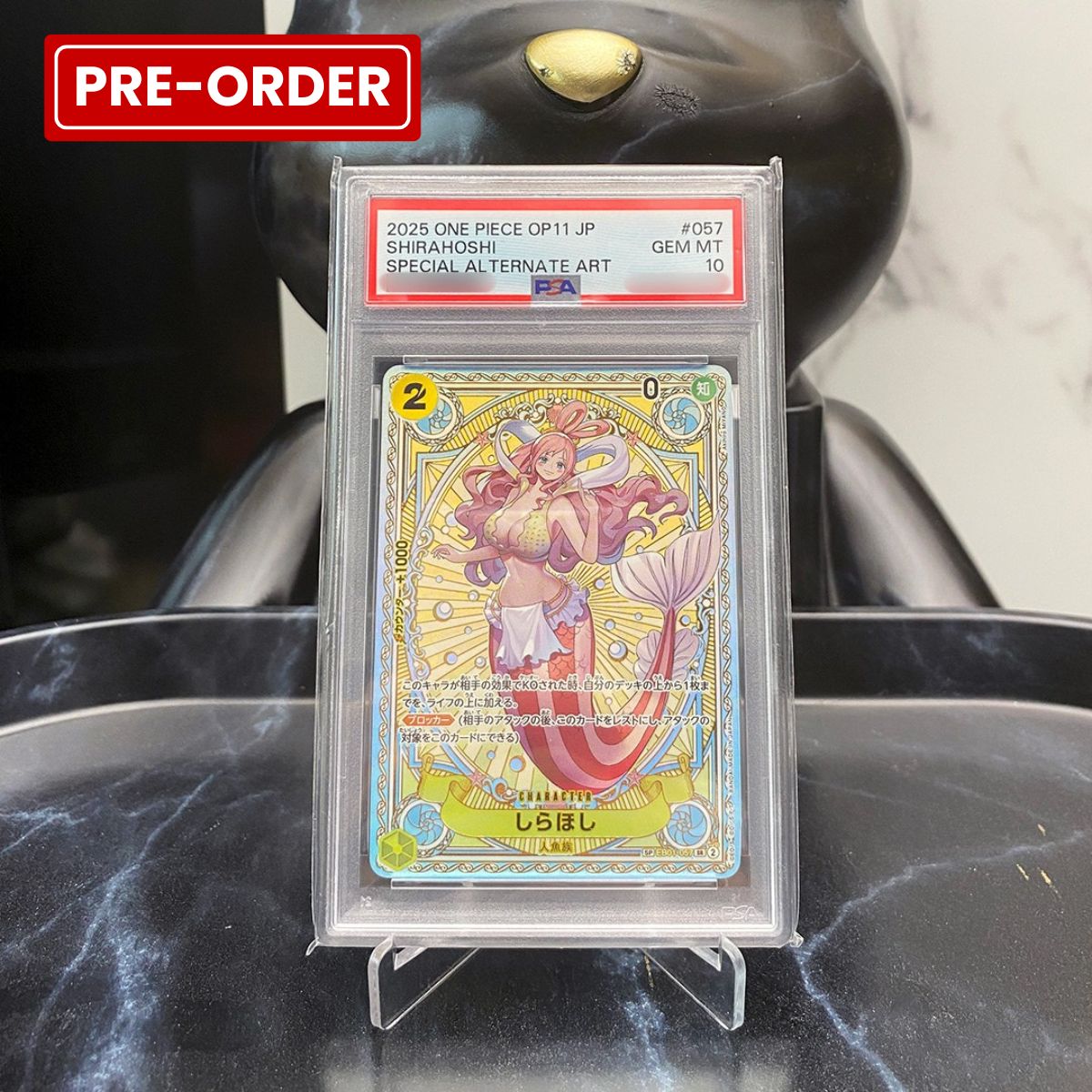 One Piece Card PSA 10 Shirahoshi SR-SPC EB01-057 Booster Pack A Fist of Divine Speed