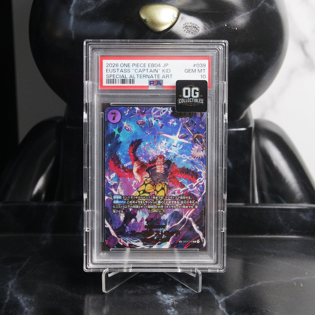 One Piece Card PSA 10 EB04-039 Eustass Captain Kid R-SPC Extra Booster Egghead Crisis