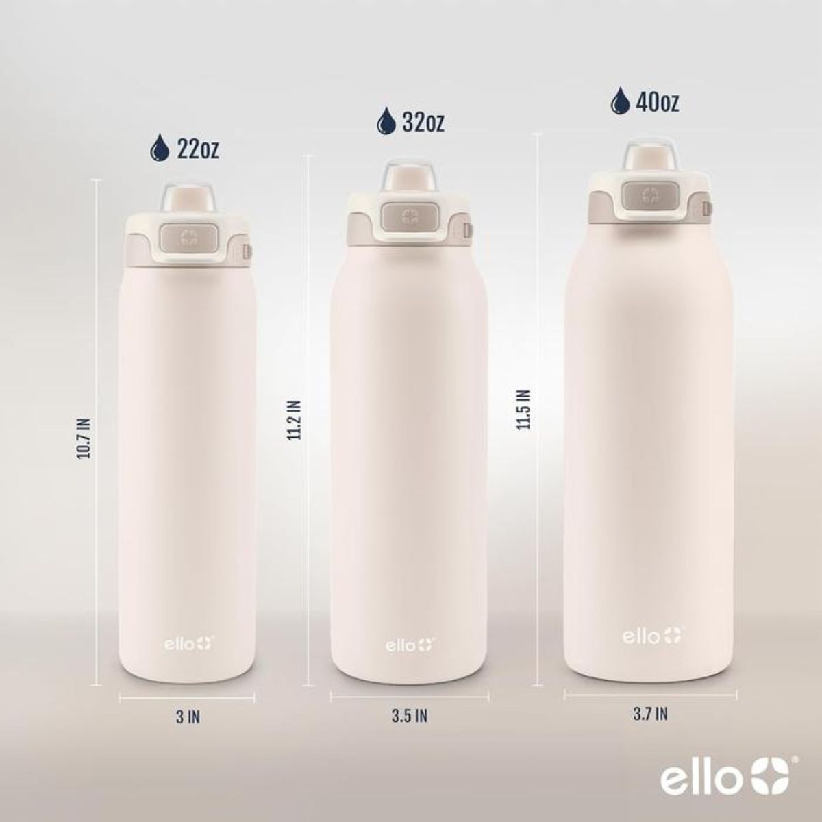 Ello Pop & Fill Stainless Steel Water Bottle 40oz