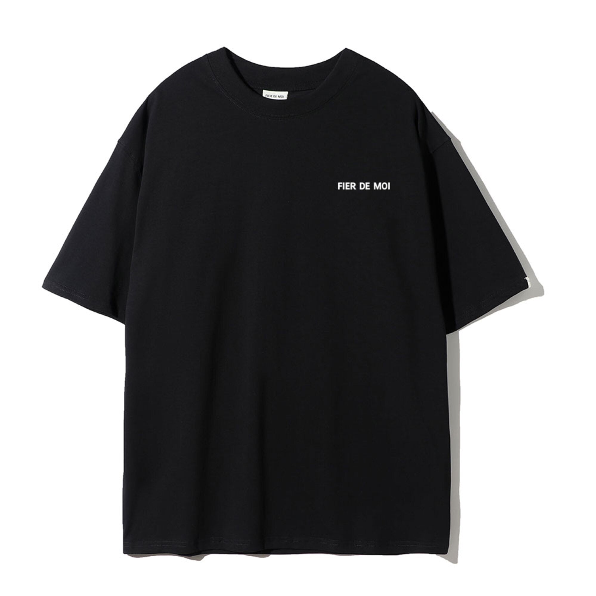 Fier De Moi Purple Bear White Logo T-shirt Black
