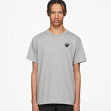 Comme Des Garcons CDG Play Black Emblem Grey T-shirt