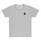 Comme Des Garcons CDG Play Black Emblem Grey T-shirt