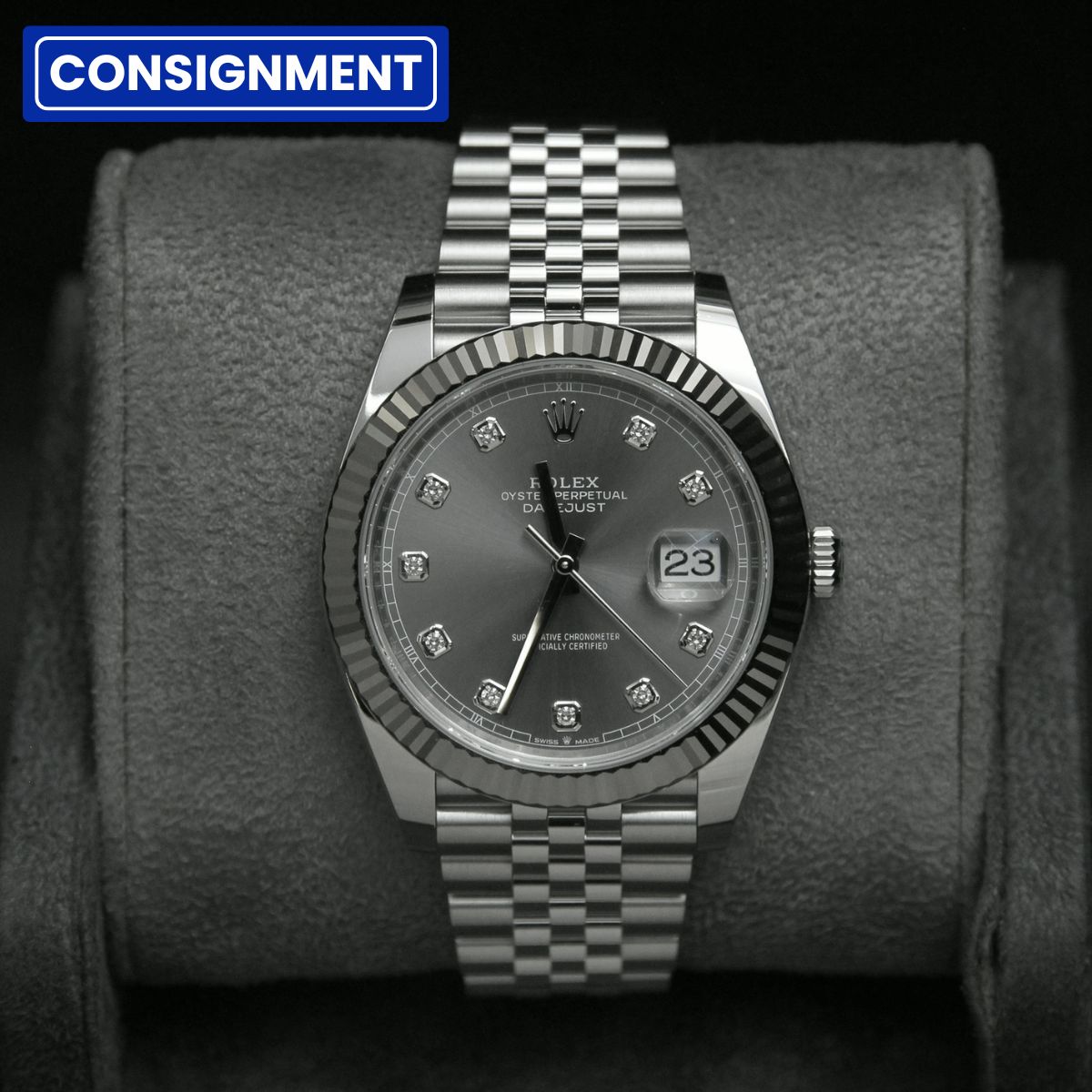 Datejust 41 Slate Dial Diamond 10 126334G