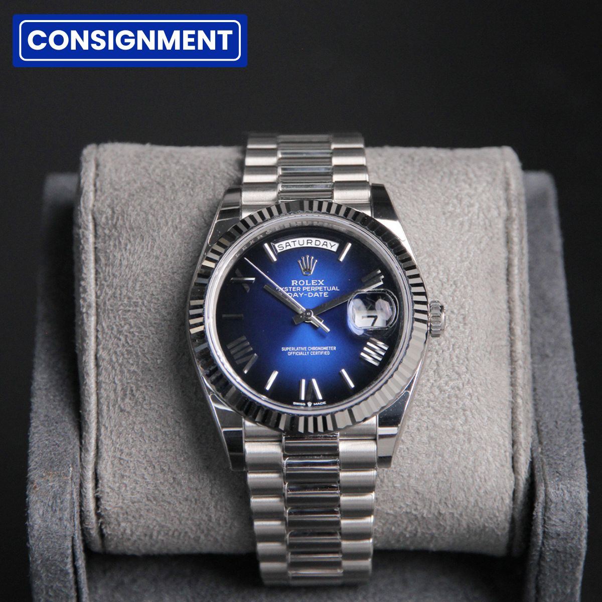 Daydate 40 WG blue Ombre Roman Dial 228239