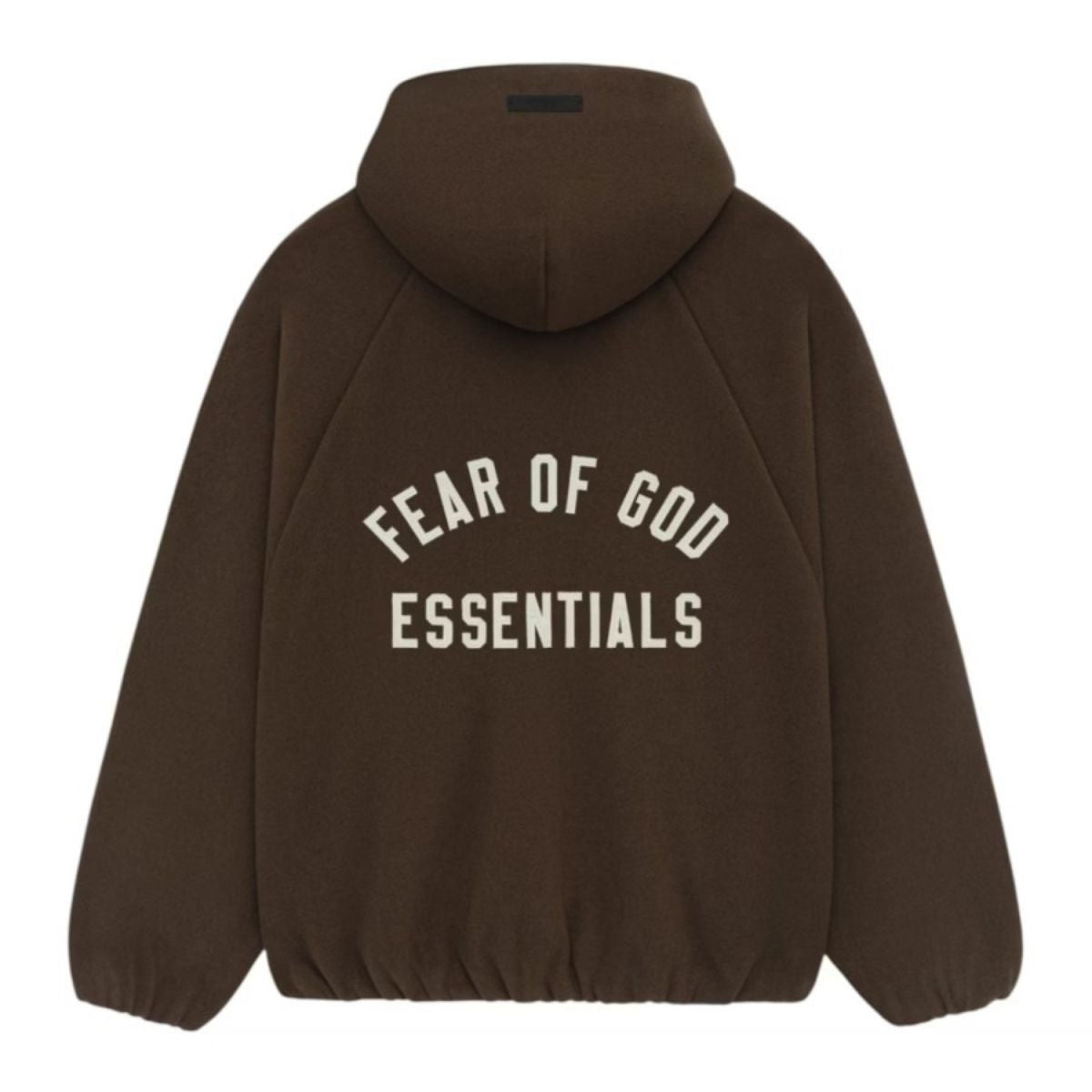 Fear Of God Essentials Brushed Hooded Bomber Brown