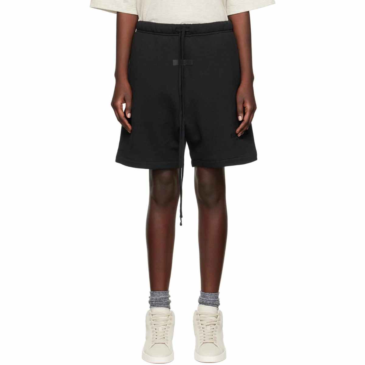 Fear Of God Essentials Black Logo Sweatshort