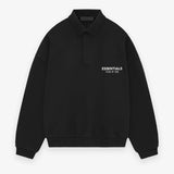 Fear of God Essentials Back Logo Fleece Polo Black