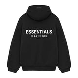 Fear Of God Essentials Back Logo Hoodie Black