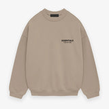 Fear Of God Essentials Back Logo Jersey Crewneck Sweatshirt Beige Desert Sand