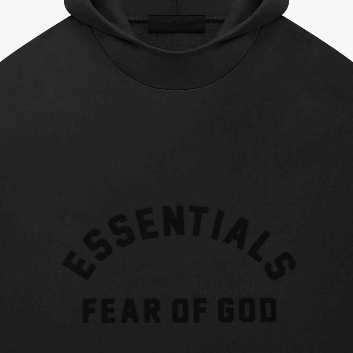 Fear Of God Essentials Hoodie Core Jet Black