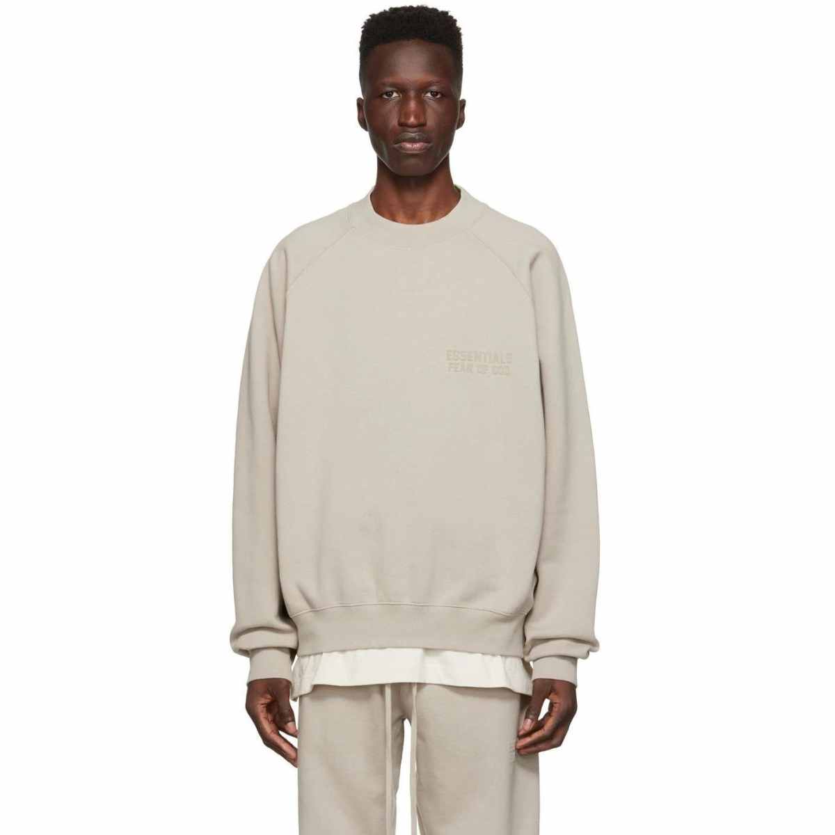 Fear of God ESSENTIALS 2024 Relaxed Crewneck Smoke Men's Medium BNWT