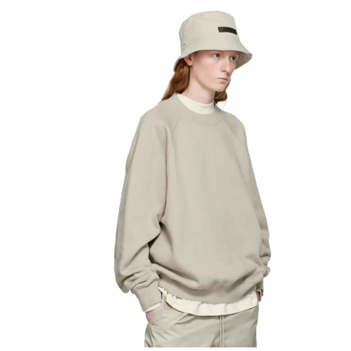 Fear Of God Essentials Logo Crewneck Smoke Grey