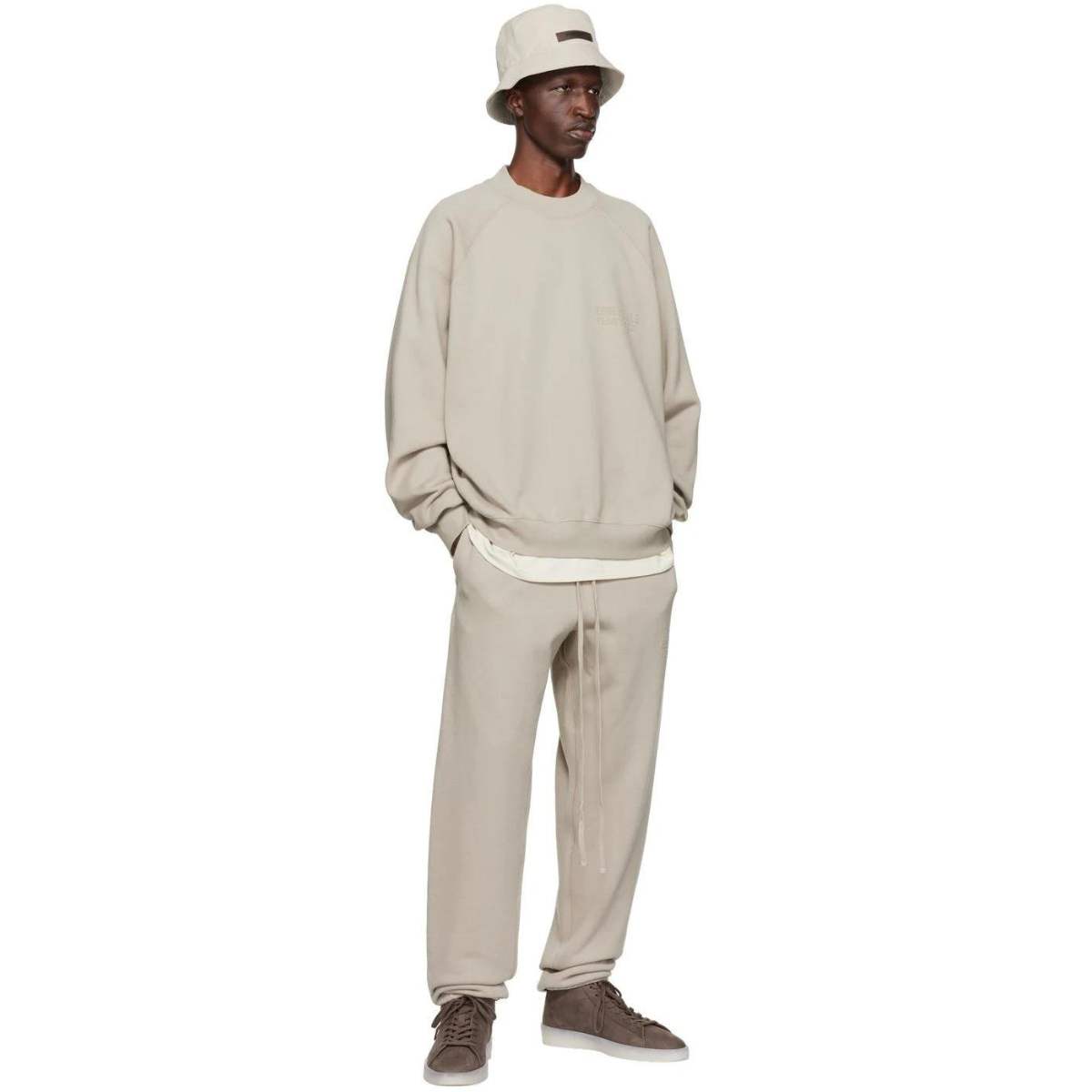 Fear Of God Essentials Logo Crewneck Smoke Grey