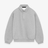 Fear Of God Essentials Long Sleeve Polo Light Gray