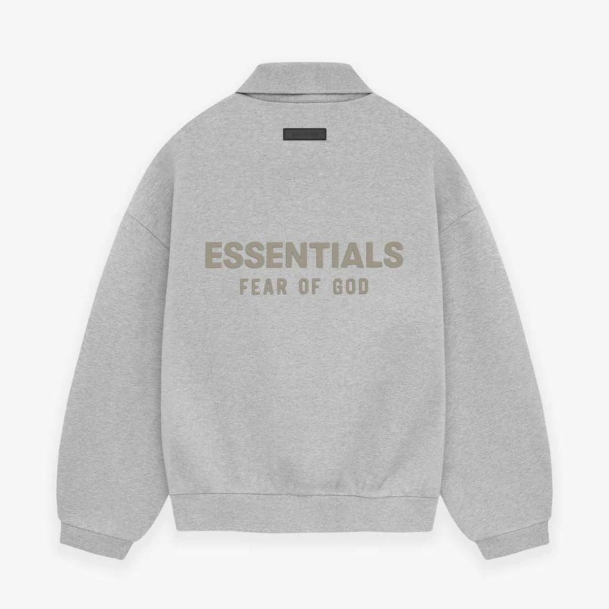 Fear Of God Essentials Long Sleeve Polo Light Gray