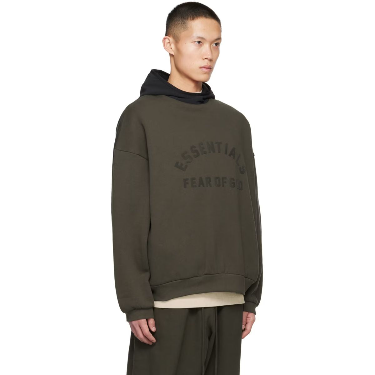 Fear of God Essentials Nylon Fleece Hoodie Ink Jet Black