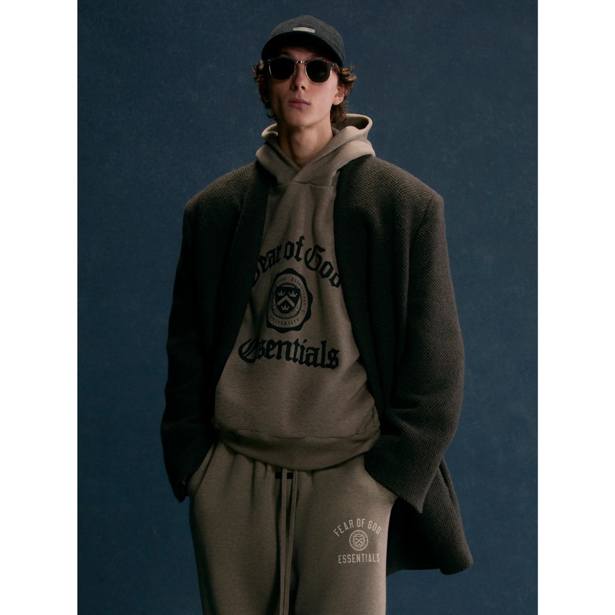 Fear Of God Essentials University Vintage Shrunken Hoodie