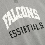Fear Of God Essentials Falcons Sport Hoodie Concrete Heather Red