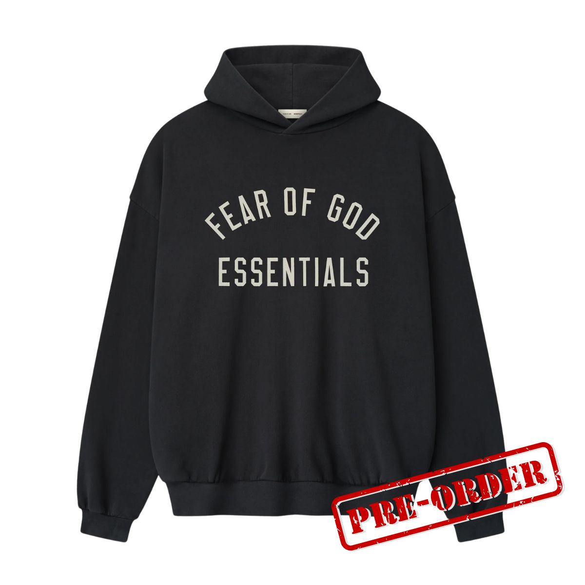 Fear Of God Essentials 90s Fit Hoodie Vintage Black