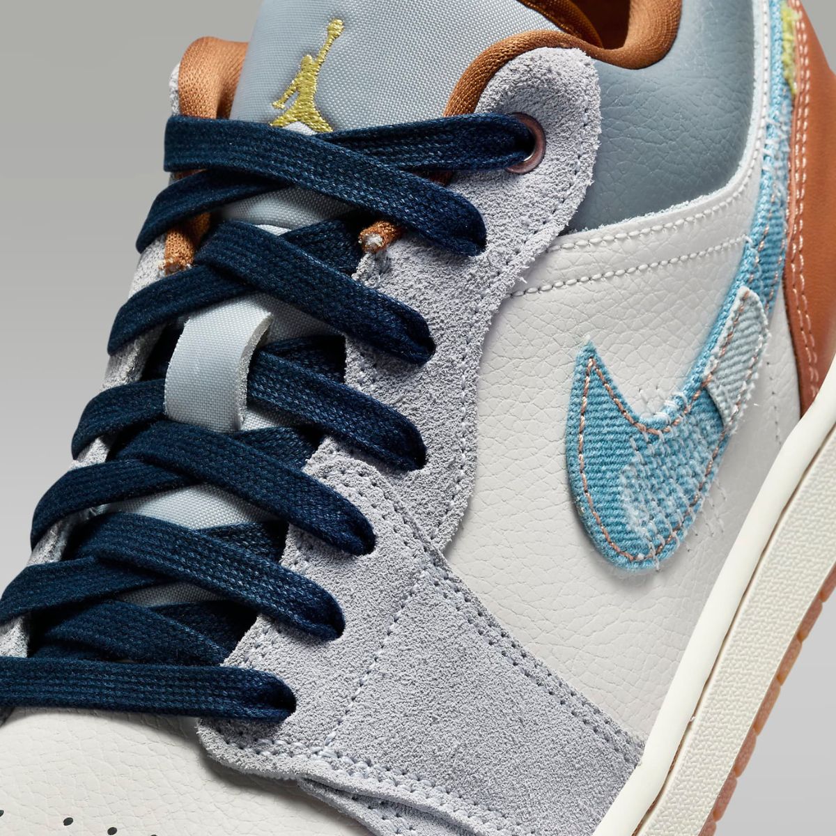 Air Jordan 1 Low SE Phantom Denim Swoosh