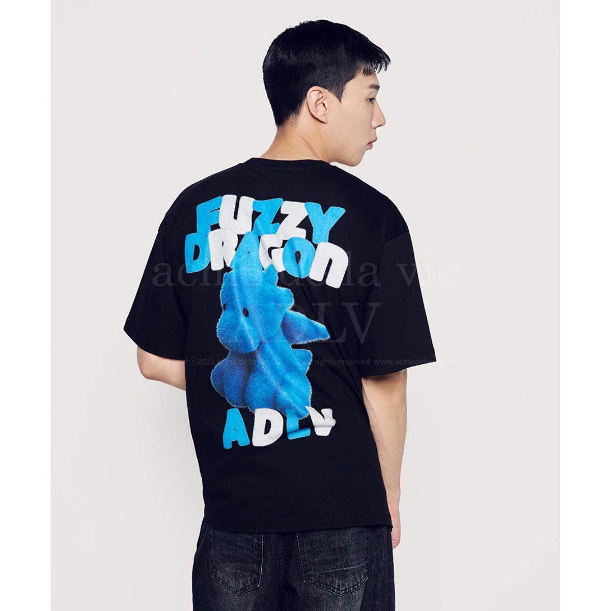 Acme De La Vie ADLV Fuzzy Font Dragon T-Shirt