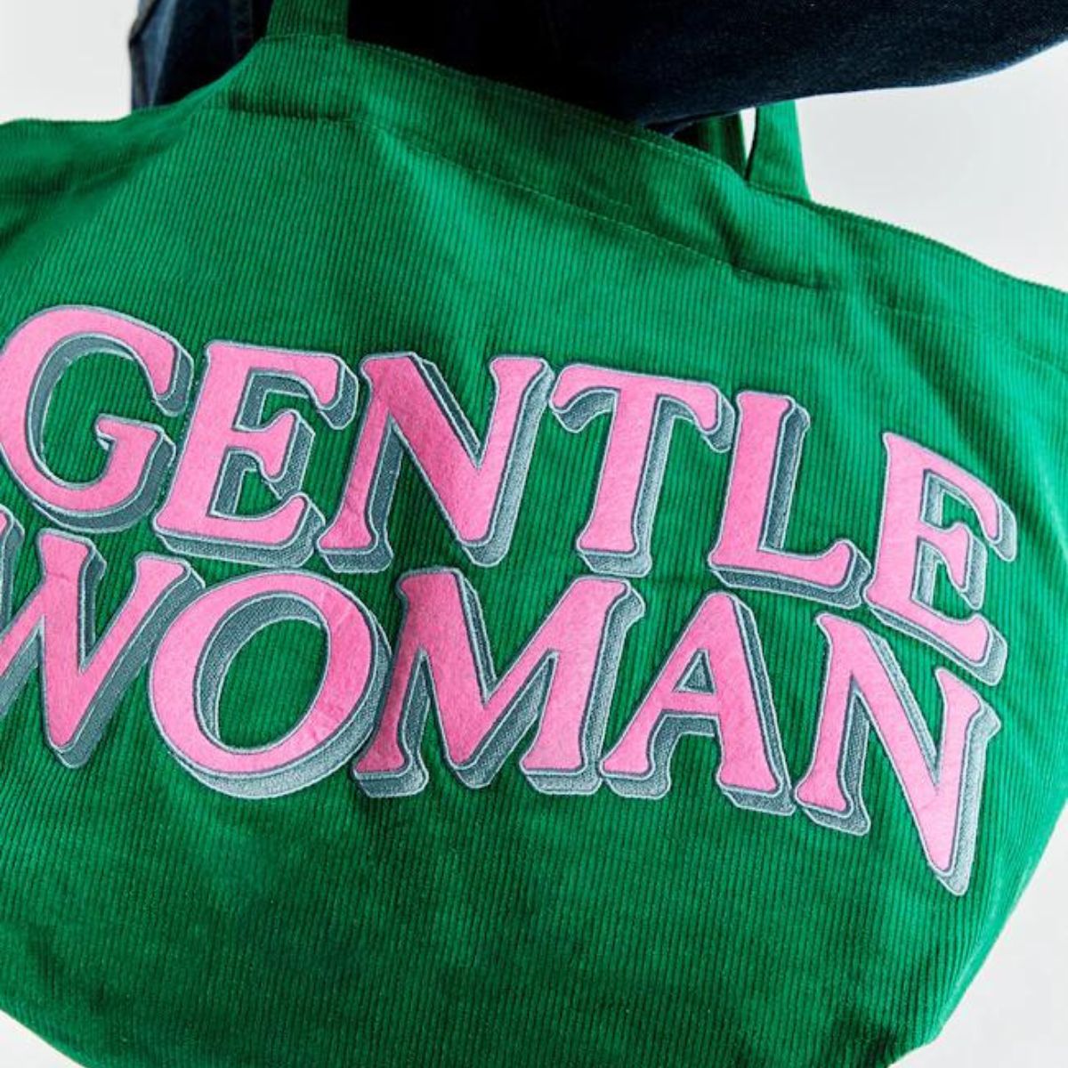 Gentle Woman Corduroy Tote Bag