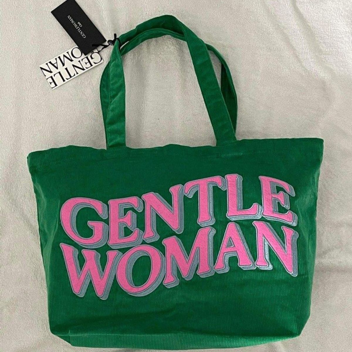 Gentle Woman Corduroy Tote Bag